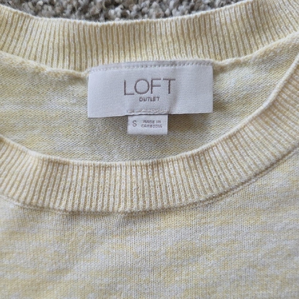 LOFT Cream Short Sleeve Tee - Picture 2 of 5